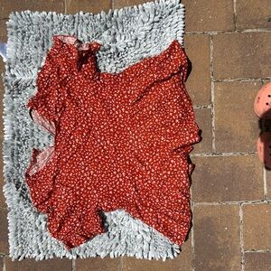 Red Floral shirt